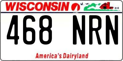 WI license plate 468NRN