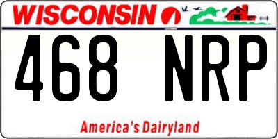 WI license plate 468NRP