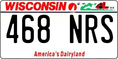 WI license plate 468NRS