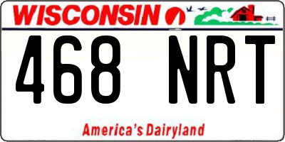 WI license plate 468NRT
