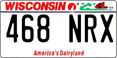 WI license plate 468NRX