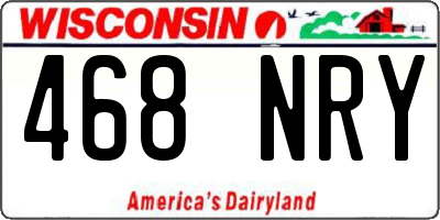 WI license plate 468NRY