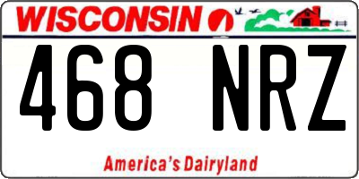 WI license plate 468NRZ