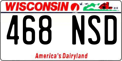 WI license plate 468NSD