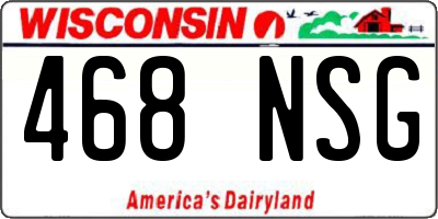 WI license plate 468NSG