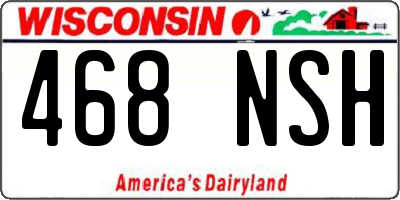 WI license plate 468NSH