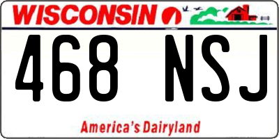 WI license plate 468NSJ