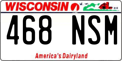 WI license plate 468NSM