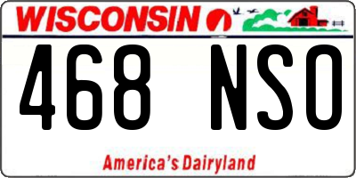 WI license plate 468NSO