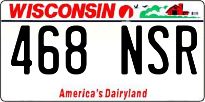 WI license plate 468NSR