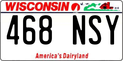 WI license plate 468NSY