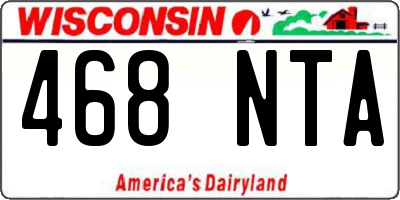 WI license plate 468NTA