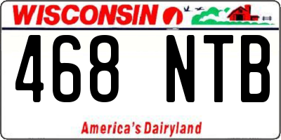 WI license plate 468NTB