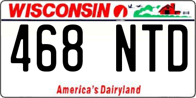 WI license plate 468NTD
