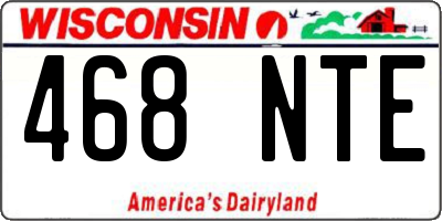WI license plate 468NTE