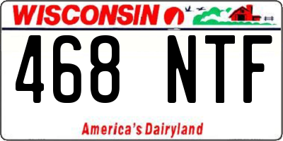 WI license plate 468NTF