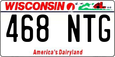 WI license plate 468NTG