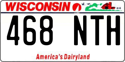WI license plate 468NTH