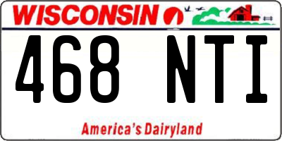 WI license plate 468NTI