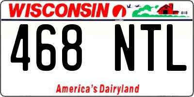 WI license plate 468NTL