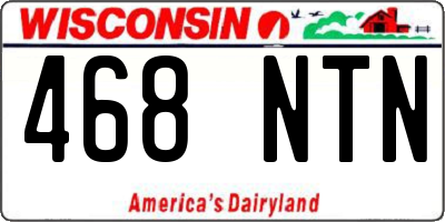 WI license plate 468NTN