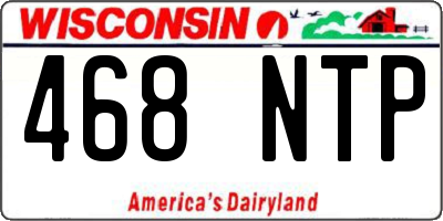 WI license plate 468NTP