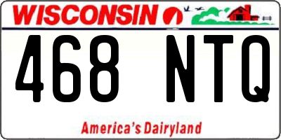 WI license plate 468NTQ