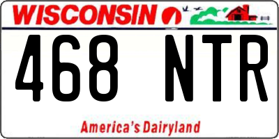 WI license plate 468NTR