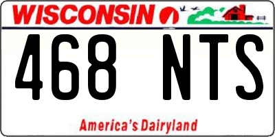 WI license plate 468NTS