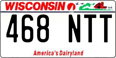 WI license plate 468NTT