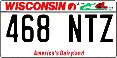 WI license plate 468NTZ