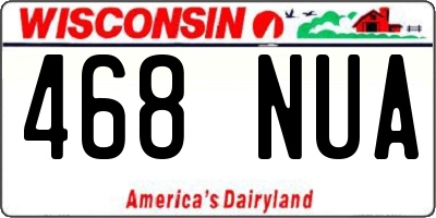 WI license plate 468NUA