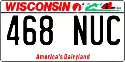 WI license plate 468NUC