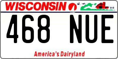 WI license plate 468NUE