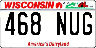 WI license plate 468NUG