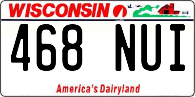 WI license plate 468NUI
