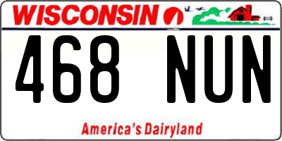 WI license plate 468NUN