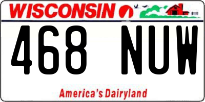 WI license plate 468NUW