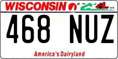 WI license plate 468NUZ
