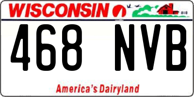 WI license plate 468NVB