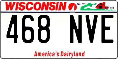 WI license plate 468NVE