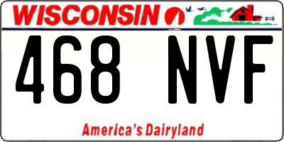 WI license plate 468NVF