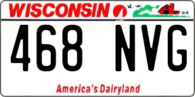 WI license plate 468NVG