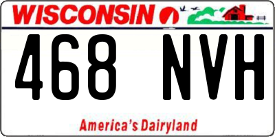 WI license plate 468NVH