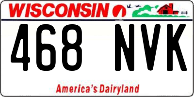 WI license plate 468NVK