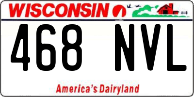 WI license plate 468NVL