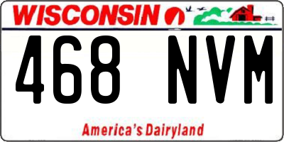 WI license plate 468NVM