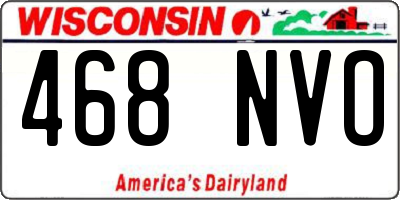 WI license plate 468NVO
