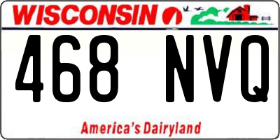 WI license plate 468NVQ