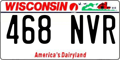 WI license plate 468NVR